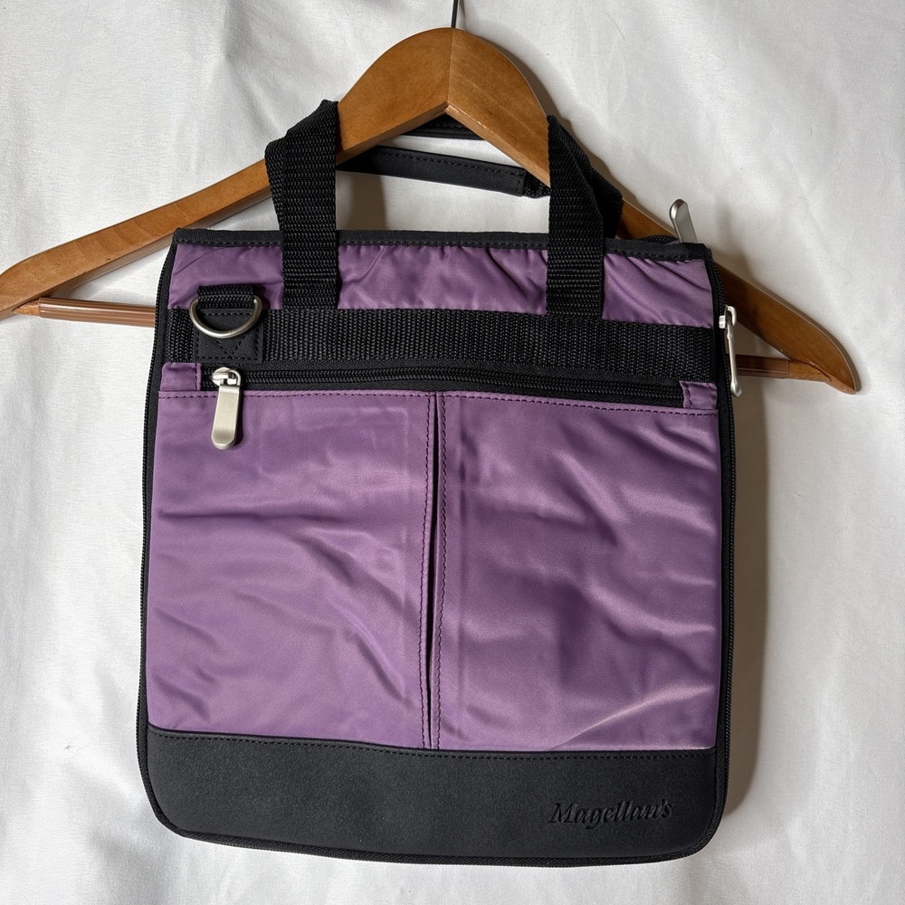 Magellan's Purple Travel Luggage Bag Purse 11.5x11"‎ No Crossbody Strap